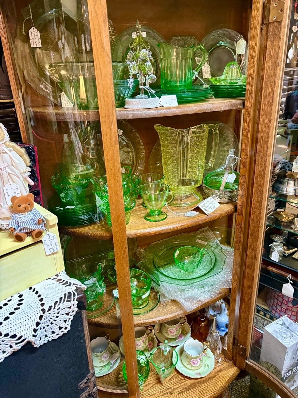 The Glowing Treasure: Vaseline Glass at Pollyanna's Antiques